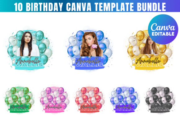 10 Birthday Canva Template Bundle: Your Ultimate Party Design Toolkit