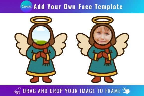 Angel Add Your Own Face Template: Instant Personalization