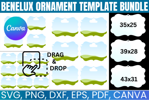 Benelux Ornament Template Bundle: Create Custom Holiday Decor