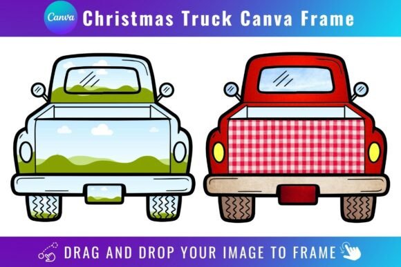 Christmas Truck Canva Frame: Your Holiday Design Shortcut