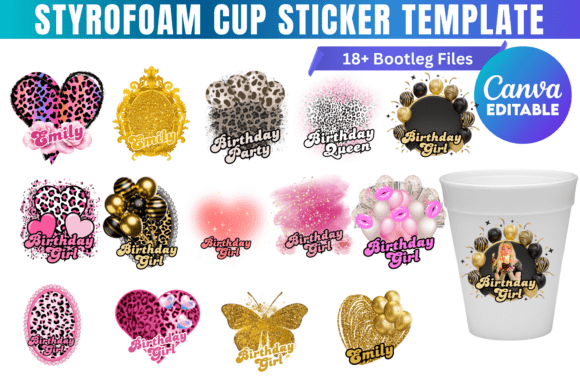 Creative Cup Sticker Designs for Every Celebration