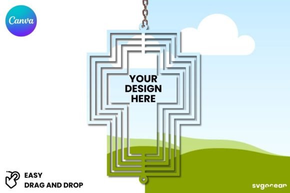 Design Smarter with the Cross Wind Spinner Canva Mockup