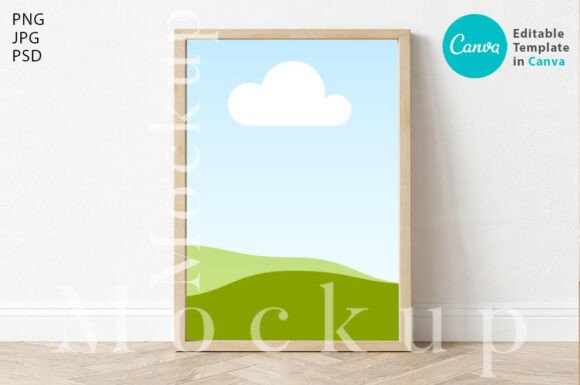 Elevate Your Art with a Minimalist Vertical Frame Mockup