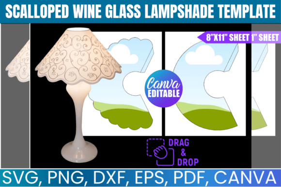 Elevate Your Events: The Scalloped Wine Glass Lampshade Template