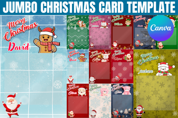 Jumbo Christmas Card Editable Template: Festive Design Made Simple