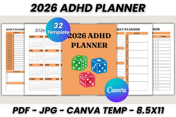 Master Your Workflow with the 2026 ADHD Planner Canva Template