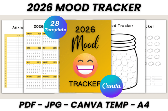 Master Your Year with the 2026 Mood Tracker Canva Template