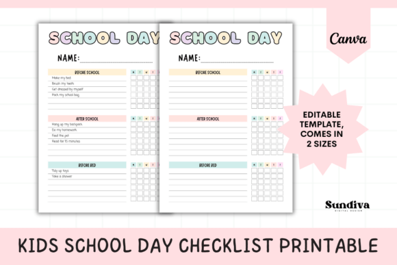 Simplify School Days with a Canva-Editable Checklist