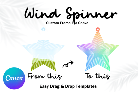 Star Wind Spinner Canva Frame Template: Dynamic Design for Creators