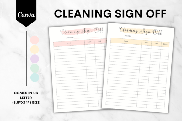 Streamline Your Workflow with the Cleaning Sign off Canva Template 2