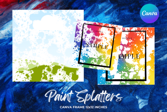 Unleash Creative Energy with Paint Splatters Canva Frame Template1