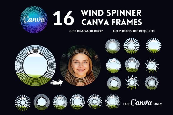 Unleash Your Creativity with Wind Spinner Canva Frame Mockups